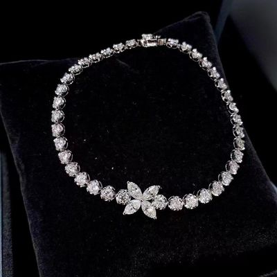 0.40ct-0.49ct D Lab Grown Diamond Royal Diamond Plated Gold Armband Volledig Diamant