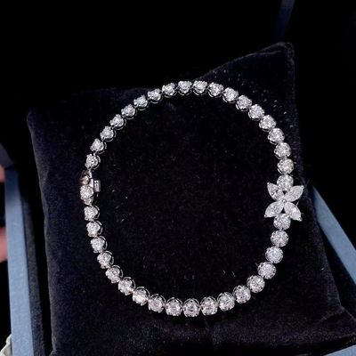 0.40ct-0.49ct D Lab Grown Diamond Royal Diamond Plated Gold Armband Volledig Diamant