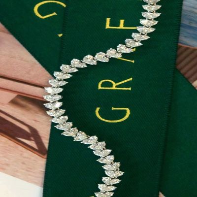 18K aanpasbare tennisarmband met lab-groeide diamant en volle diamant waterdruppel