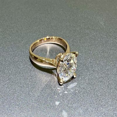 18K Lab Diamonds Ring en Gold trouwring Setting1894 Vier Prong Classic Diamond Ring