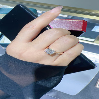 18K Lab Diamonds Ring en Gold trouwring Setting1894 Vier Prong Classic Diamond Ring