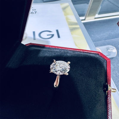 18K Lab Diamonds Ring en Gold trouwring Setting1894 Vier Prong Classic Diamond Ring
